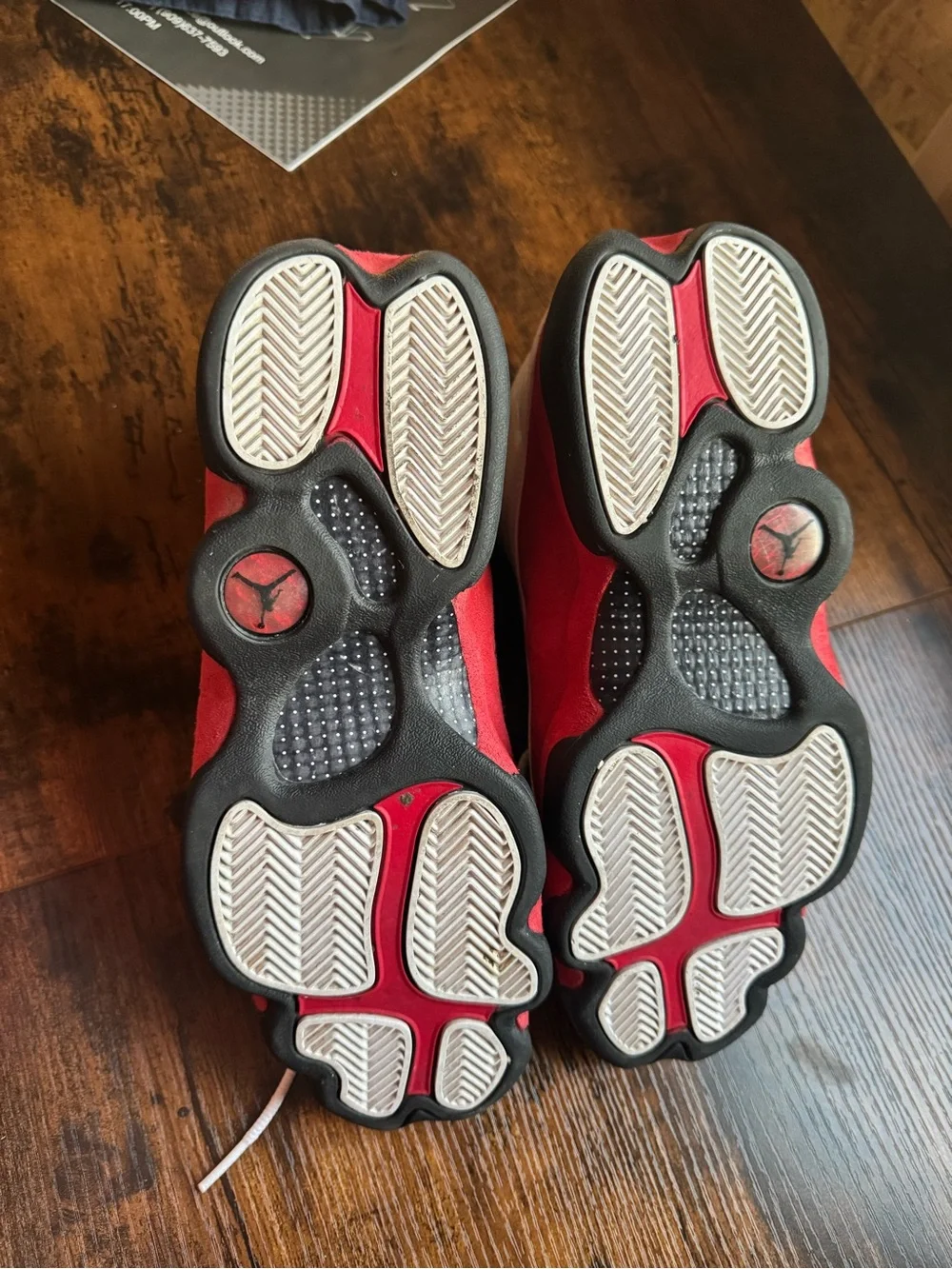 Air Jordan White and Red Low-Top Basketball Sneakers